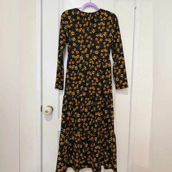 Free People Tiers of Joy Prairie Maxi Dress Floral Boho Cottagecore Medium - Picture 9 of 10